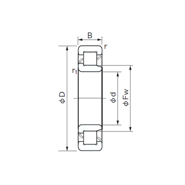 NJ 316 E NACHI Cylindrical Roller Bearings