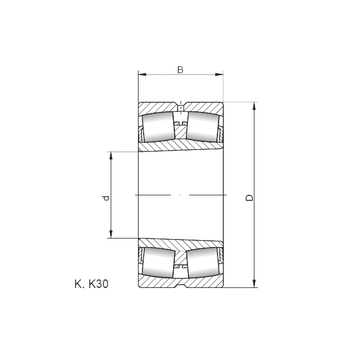 22212 KW33 ISO Spherical Roller Bearings