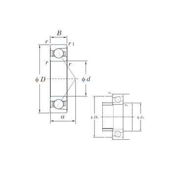 7220C KOYO Angular Contact Ball Bearings