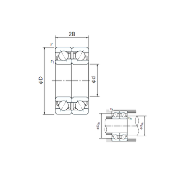 7326BDF NACHI Angular Contact Ball Bearings