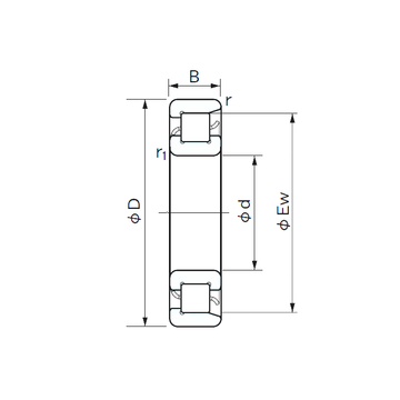 NF 322 NACHI Cylindrical Roller Bearings #1 small image