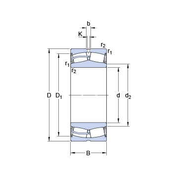 24028-2CS5/VT143 SKF Spherical Roller Bearings #1 small image