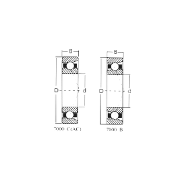 7311C CRAFT Angular Contact Ball Bearings #1 small image