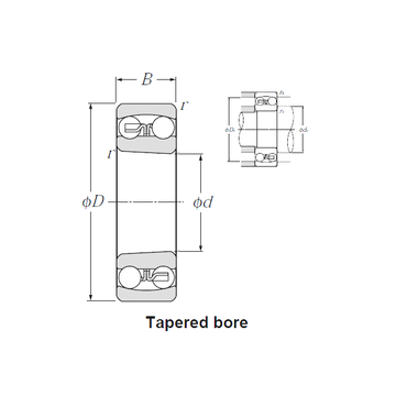 2304SK NTN Self Aligning Ball Bearings #1 small image