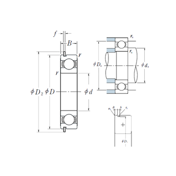 6826NR NSK Deep Groove Ball Bearings #1 small image