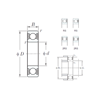 6810-2RS KOYO Deep Groove Ball Bearings #1 small image