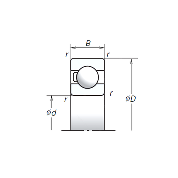 6308T1X NSK Deep Groove Ball Bearings #1 small image