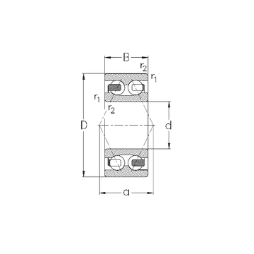 3206-B-TV NKE Angular Contact Ball Bearings #1 small image