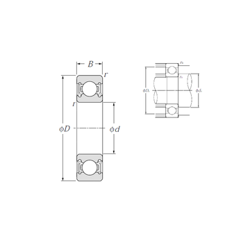 62/28LLU NTN Deep Groove Ball Bearings #1 image